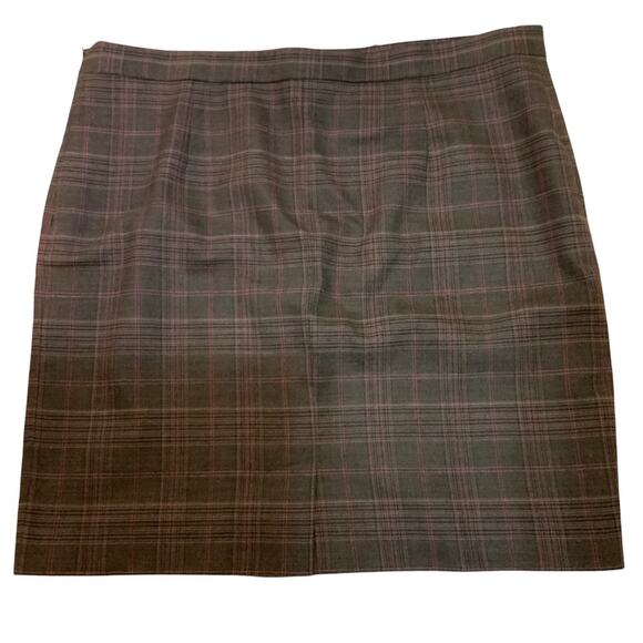 Moschino Cheap and Chic Brown and Pink Plaid Pencil Skirt size 14 EUC - Picture 2 of 5